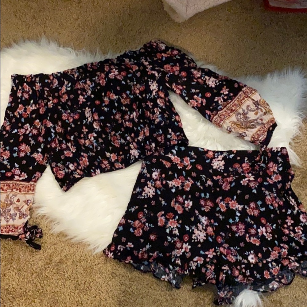 Floral Two Piece Matching Set